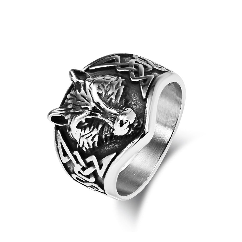 Norse Fenrir Wolf Viking Ring