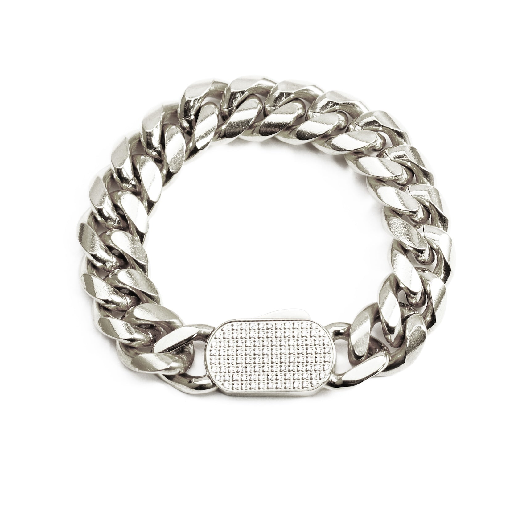 Cuban Link Bracelet Silver (12mm)