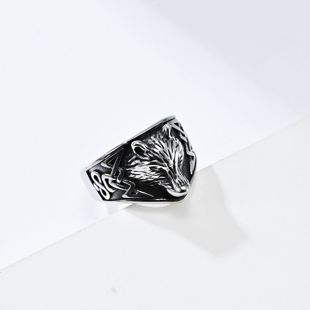 Norse Fenrir Wolf Viking Ring