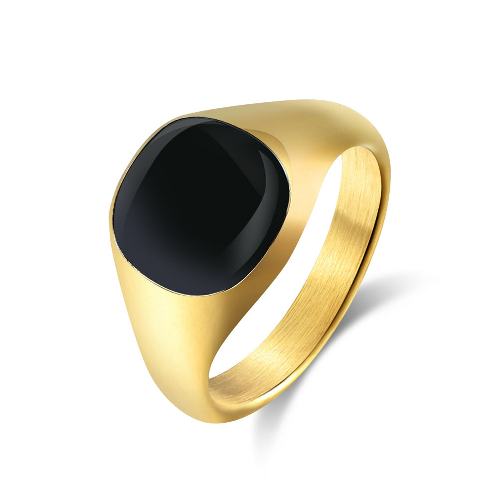 Shadow Stone Enigma Ring - Gold