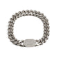 Iced Prong Link Bracelet Silver (12mm)