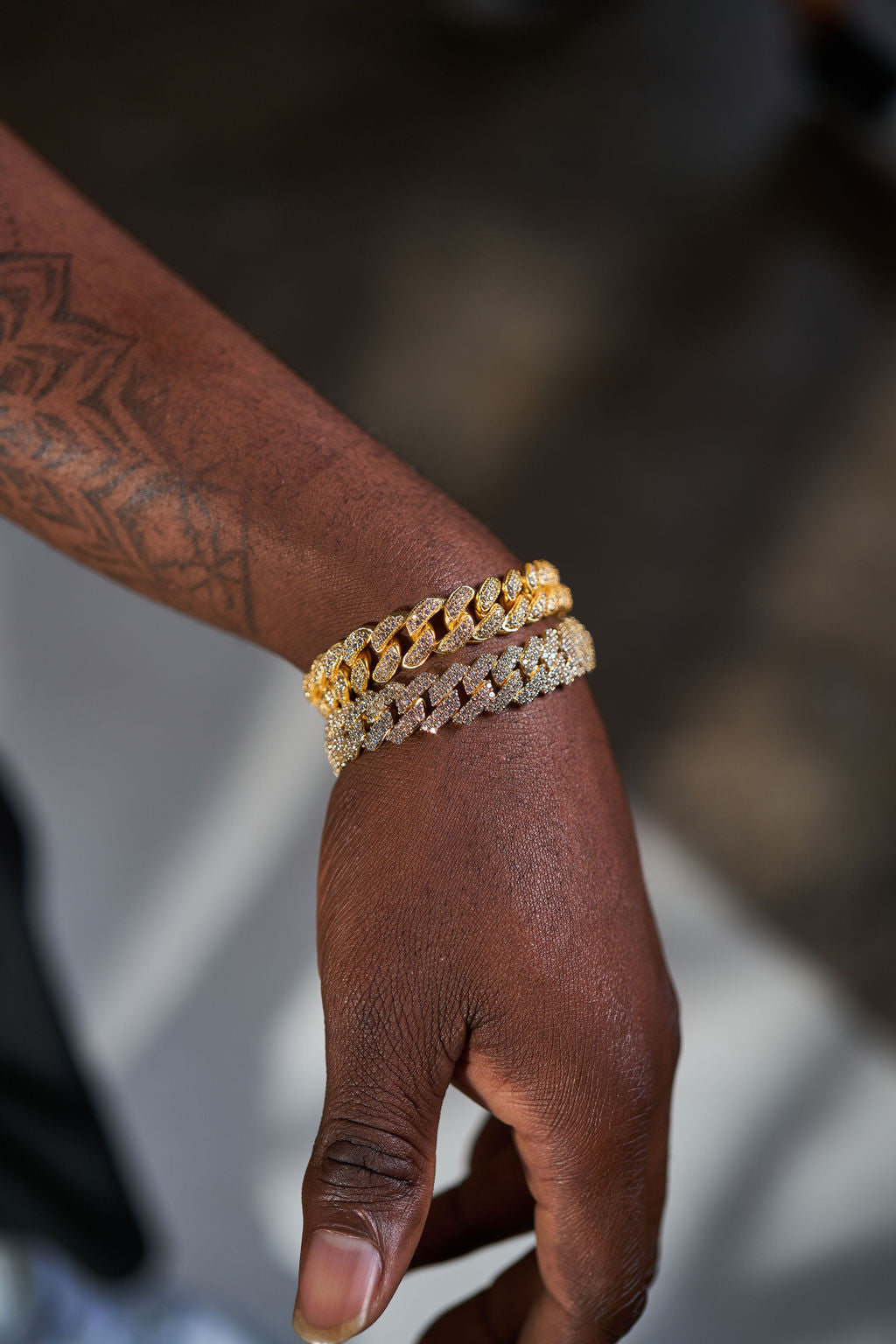 Iced Cuban Link Bracelet Gold (12mm)