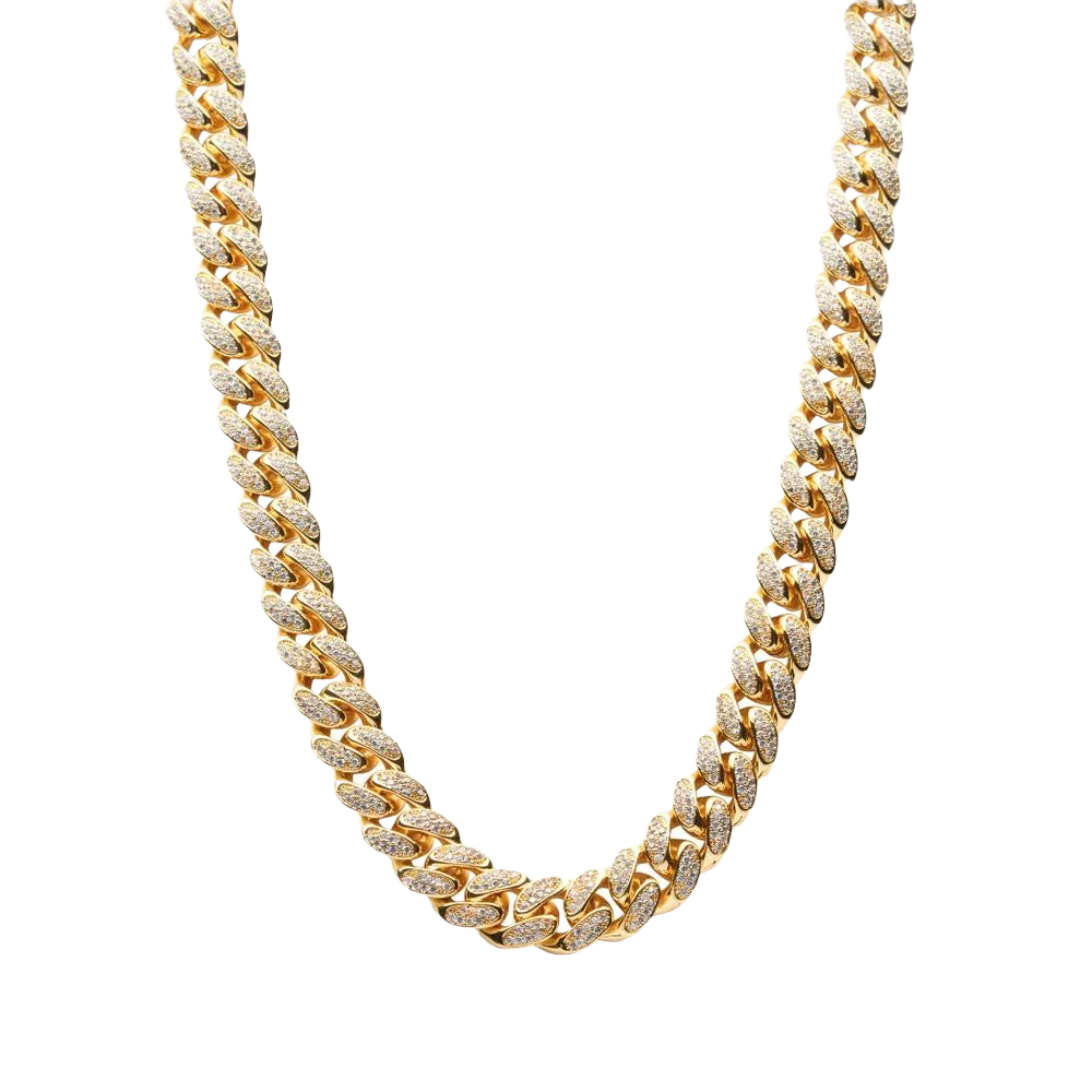 Iced Cuban Link Chain Gold (12mm) 