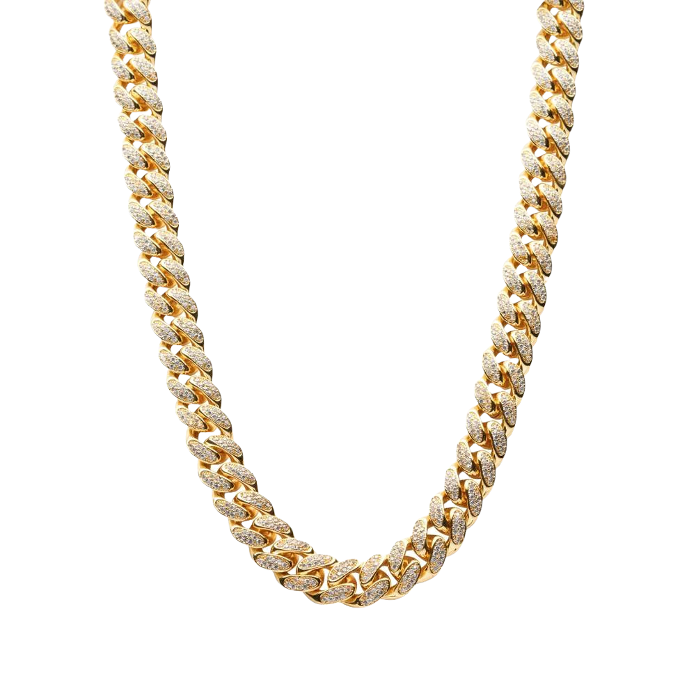 Iced Cuban Link Chain Gold (8mm) 