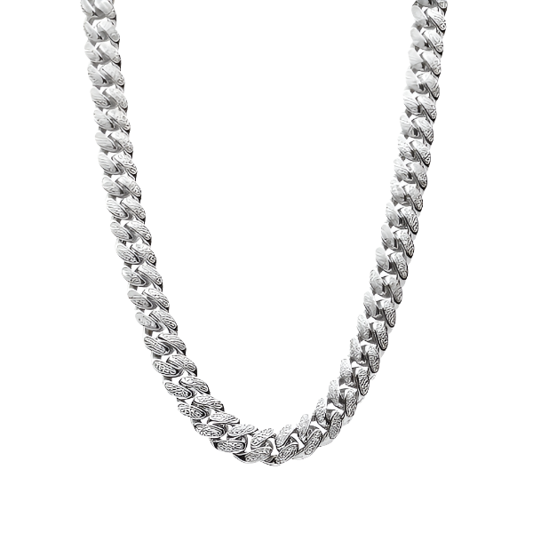 Iced Cuban Link Chain Silver (12mm) 