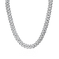 Iced Prong Link Chain Silver (12mm)