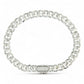 Semi Iced Cuban Link Bracelet Silver (8mm)