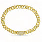 Semi Iced Cuban Link Bracelet Gold (8mm)