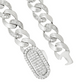 Semi Iced Cuban Link Chain Silver (8mm)